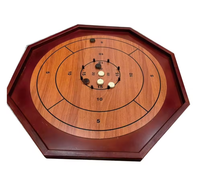 Jeu de société de dextérité classique en bois Plateau de crokinole portable en bois