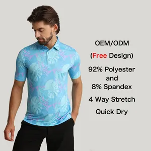 Wholesale Moisture Wicking Cool Feeling Sporty Workout Golf Polo Shirt Slim Quick Dry Fitted Men's T Shirt