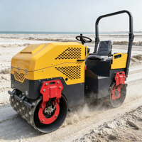 Compacteur vibrant à double tambour de 2 tonnes haute performance, mini-rouleau compresseur hydraulique pour travaux municipaux