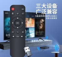 Télécommande vocale OEM Air Mouse avec code roulant et boîtier plastique/métal - 2.4G/BT5.0, piles AAA pour Android TV Box Shield, vente en gros