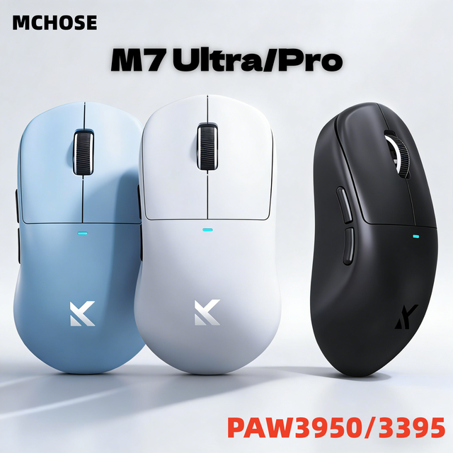 MCHOSE M7 Ultra/Pro PAW3950/PAW3395 Dual 8K Polling Rate 42000 DPI Wired Gaming Mouse Opto-electronic Tracking Large-Sized 53g
