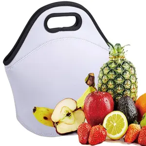 Bán Buôn Tùy Chỉnh In Ấn Túi Lạnh Rượu Vang Thực Phẩm Thăng Hoa Trống Tote Neoprene Ăn Trưa Túi