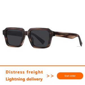 แว่นกันแดดสำหรับผู้ชายผู้หญิงแว่นกันแดดกรอบสี่เหลี่ยมย้อนยุคโพลาไรซ์ - Product Image 3