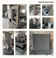 Fontaine murale d'eau de jardin en pierre de granit naturelle haute performance pour intérieur/extérieur, durable et robuste pour une utilisation en extérieur