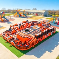 Parc d'attractions gonflable, aire de jeux gonflable pour enfants, mini parc à thème gonflable, parcours d'obstacles gonflable pour adultes