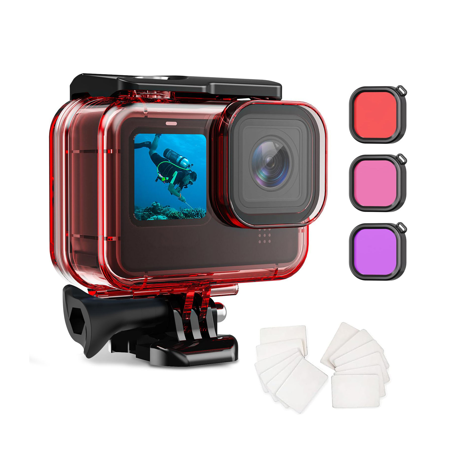 60M Waterproof Case for GoPro Hero 13 12 Colorful Underwater Diving Housing Cover Go Pro Action Camera Protective Accessories