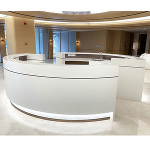 Recepción cosmética redonda personalizada Escritorio de recepción de hospital Mesa redonda de <span class=keywords><strong>recepcionista</strong></span> de hotel Mostrador médico - Product Image 1