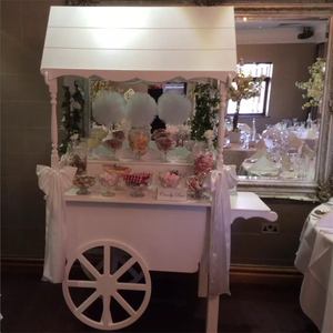 Chariot de bonbons pliable personnalisé Chariot de bonbons de fleurs <span class=keywords><strong>avec</strong></span> roues Décoration de Noël pour enfants de mariage - Product Image 6
