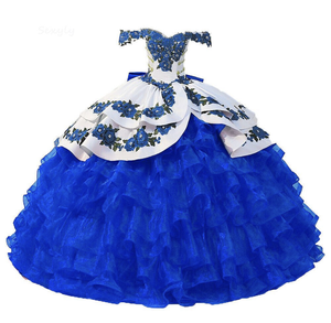 Broderie Rouge Bleu Royal Quinceanera Robes Doux 15 16 Dentelle Applique <span class=keywords><strong>Robe</strong></span> De <span class=keywords><strong>Bal</strong></span> <span class=keywords><strong>Robe</strong></span> De <span class=keywords><strong>Bal</strong></span> Tulle <span class=keywords><strong>Robe</strong></span> De Mascarade 2025 - Product Image 2