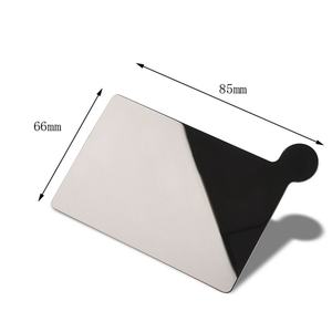 Miroir de poche en acier inoxydable et cuir, mini, pour maquillage, vente en gros, pas cher - Product Image 6