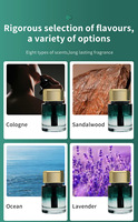 Diffuseur d'huiles essentielles intelligent de luxe pour voiture, projection d'étoiles, aromathérapie, diffuseur d'arômes, lumière décorative, matériau en verre pour voitures