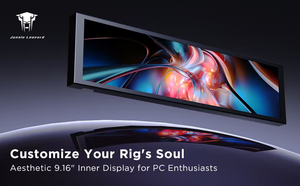 จอเสริม Jungle Leopard ขนาด 9.16 นิ้ว LCD HD ความละเอียด 1920x480 พอร์ตเชื่อมต่อ USB 9 พิน/Type-C 4 พอร์ต สำหรับเคสคอมพิวเตอร์ตั้งโต๊ะ พร้อมแถบแม่เหล็ก - Product Image 3