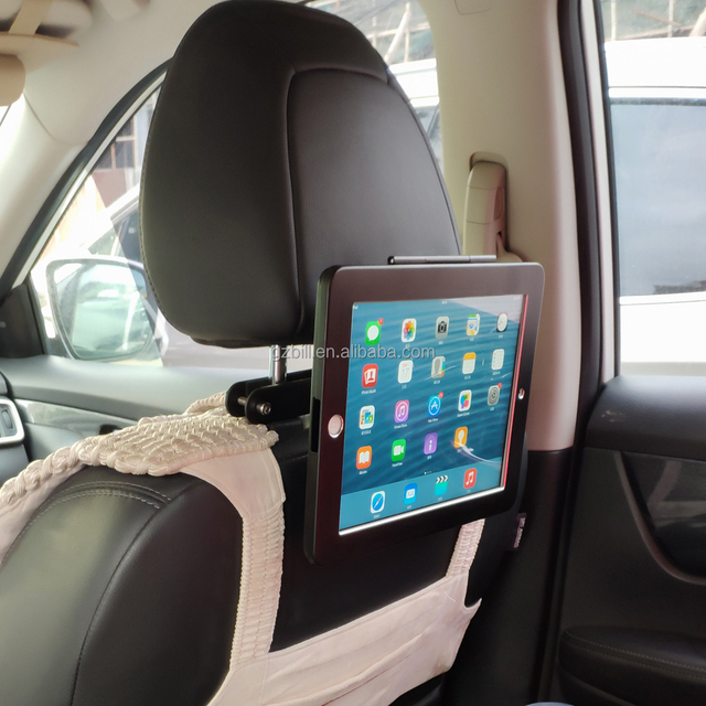 Tablet Security Car Head Rest Mount Locking Holder Cradle for IPad/ Galaxy Tab/ Lenovo 8/9/10/10.2/10.5/10.8/11/12.9/13 Inch