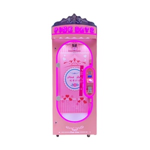 Máquina de juego de peluches operada por monedas, tipo grúa de garra rosa de gran tamaño, con simulador de tijeras para muñecas de juguete de una sola pieza, fabricada por Name - Product Image 4
