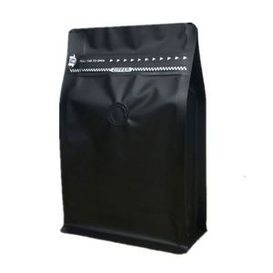 Sac d'emballage pour grains de café 100 % écologique, recyclable, avec valve de purge unidirectionnelle, 2 lb, pack promotionnel - Product Image 2