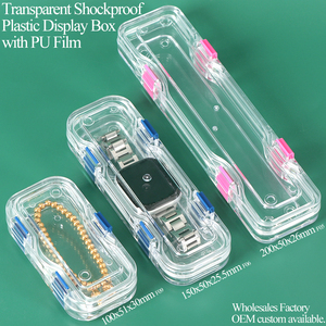 SUNSHING - Caja de Exhibición Transparente de Plástico Resistente a los Golpes con Película de PU para Protección de Medallas Dentales, Caja para Relojes, Caja con Membrana Protectora - Product Image 1