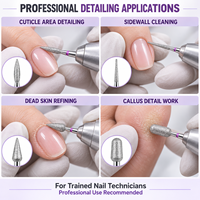 Forets à ongles en diamant de qualité supérieure YAQIN, 5 formes professionnelles, en acier inoxydable monobloc, personnalisation OEM ODM