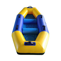 Bateau gonflable en bâche PVC avec siège souple, certifié CE, capacité 100-500 kg pour 4 passagers, radeau de parc aquatique