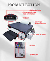 Printer Inkjet DTF Ukuran A4 Paket Pemula Printer DTF Set Lengkap Mesin Transfer Panas L8050 XP600 Printer DTF untuk Kaos