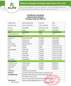 Extracto de <span class=keywords><strong>Valeriana</strong></span> de Alta Calidad de Grado Alimenticio KLIFE 0.8% 1.2% CAS 8057-49-6 - Product Image 3