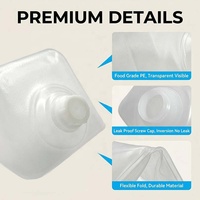 Seau en plastique pliable rectangulaire LDPE Cubitainer 3L 5L 10L 15L 20L pour le stockage de liquides, vin, sauce soja, réactifs médicaux, produits chimiques