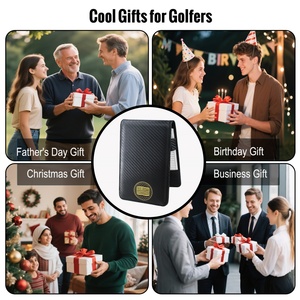 Carbon Fiber Leather Scorecard Holder Customized Leather Golf Scorecard Yardage Book Cover with Pen & Score Cards - Product Image 6