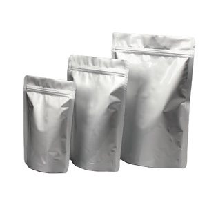 Sacs Doypack de qualité alimentaire thermoscellables à fermeture éclair en aluminium Mylar avec encoche de déchirement, noir mat, format 1723+4, lot de sacs Fellow - Product Image 2