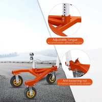 Chariot de remorquage AMBITION avec languettes de remorquage de 2'' et 2-5/16'', angle réglable, adapté aux camping-cars, bateaux, motos, jet-skis