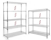 Chariot de rangement multifonctionnel à 3 niveaux en fil chromé d'acier au carbone, écologique, non pliable, pour cuisine