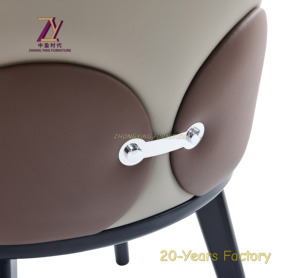 Chaises de salle à manger modernes en cuir nordique Ensemble maison et restaurant de luxe avec table à manger en métal Meubles bon marché et élégants - Product Image 6