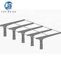 Système de support de carport solaire adaptable pour l'extérieur, conception flexible, carport photovoltaïque pour maison, garage, entreprise, parking