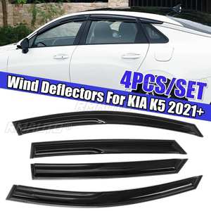 แผ่นบังแดดประตูสำหรับ KIA K5 2021 2022 ป้องกันแดดฝน แผ่นกันลม แผ่นบังลมข้างหน้าต่าง - Product Image 1