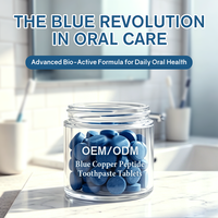 OEM ODM Comprimés de dentifrice au cuivre bleu GHK-Cu, reminéralisation NHA, réparation des gencives, sans fluor, 60 unités