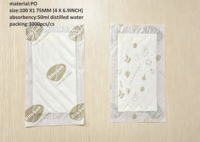 En stock, expédition rapide : Tampons absorbants jetables pour viande, tampons SAP de qualité alimentaire pour l'emballage des fruits de mer, des fruits et des produits frais