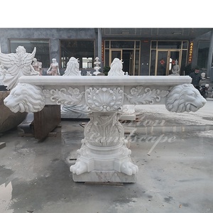 Tượng Đầu Sư Tử Chạm Khắc Đá Cẩm Thạch Tự Nhiên Phong Cách Châu Âu Sang Trọng Khu Vườn Ngoài Trời Đá Lớn Tabke Fir - Product Image 3