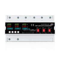 Commutateur de transfert automatique JIUJI JJVPD6-63VAKW avec protection contre les surtensions et les sous-tensions et protection contre les surintensités, sélecteur de phase automatique 63A