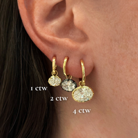 Boucles d'oreilles pendantes ovales en plaqué or avec zircon cubique, bijoux de luxe pour femmes