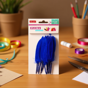 Piume Blu ILAN da 11 cm per Artigianato e Decorazione - Product Image 3