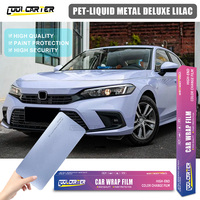 Film de protection de peinture automobile PET Liquid Metal Deluxe Lilac, film vinyle pour enveloppement de voiture, changement de couleur de la carrosserie, anti-rayures