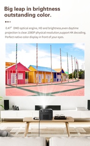 Proyector de Video Profesional HaoMing X5 1080P FHD 4K <span class=keywords><strong>Max</strong></span> con Luz LED, DLP Link 3D, Altavoces Duales, Bluetooth, para Cine en Casa, <span class=keywords><strong>Android</strong></span> - Product Image 2