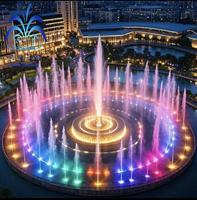 Fontaine dansante synchronisée à la musique avec éclairage LED et télécommande