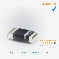 Diode Zener à montage en surface BZT52C16 BZT52C5V6 3V3 5V1 5V6 12V SOD-123 2 broches de qualité supérieure pour applications électroniques automobiles