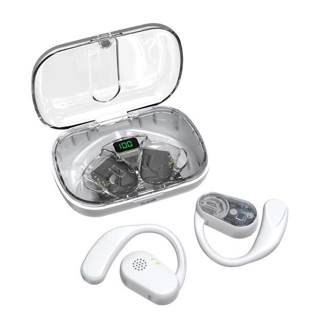 In Ear Headphones Power Display Wireless Earhook Earbuds Open Earphone TWS OWS Wireless Earbuds with Microphone
