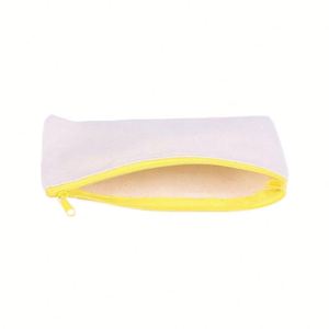 Custom <b>Canvas</b> Pencil Case Colorful Zippers Small Cosmetic Bag Blank Cotton Zipper Size for Diy Travel - Product Image 4