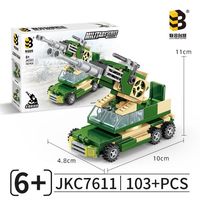 Set Mainan Blok Bangunan 6+, Kit Model Kendaraan dengan 103 Potong, Mainan Edukatif DIY Kreatif untuk Anak-anak
