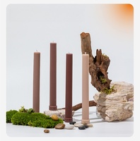 27cm Lange Stabkerze aus Morandi-Sojawachs, konisch gezahnt, handgefertigt, rauchfrei, geschmacksneutral, für Halloween, Hochzeiten und Bankette, Großhandel