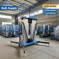 Plateforme de travail élévatrice de type mât en aluminium Berui SJYL0.15-16, 16 m, capacité de charge de 150 kg, entraînement hydraulique électrique 1,5 kW