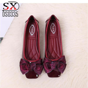 Оптовая продажа, китайский завод, низкая цена, удобные женские туфли на плоской подошве без застежки с бантом, женская обувь на плоской подошве - Product Image 3