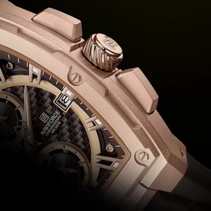 NAVIFORCE 8050 Montres classiques originales pour hommes, bracelet en silicone tendance, montre-bracelet à quartz avec affichage de la date automatique, sport, étanche - Product Image 5