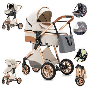 Poussette de luxe noire réglable, norme allemande, légère, V9, poussettes pour bébés, 4 en <span class=keywords><strong>1</strong></span>, poussette pour bébé avec siège <span class=keywords><strong>auto</strong></span>, 3 en <span class=keywords><strong>1</strong></span> - Product Image 6